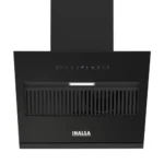INALSA 60 Cm 1400 m3/hr Slant Black Powder Coated, filterless Thermal Auto Clean Chimney,7 Yr Warranty On Motor|Touch Control|Motion Sensor(Cosmo 60 SBKMAC)