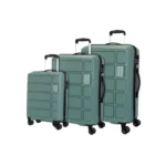 Kamiliant by American Tourister 3 Pc Harrier Edge 8W Set 56 Cm, 68 Cm & 78 Cm – Small, Medium & Large Polypropylene(PP) Hardside 8 Wheels Spinner Luggage Set/Trolley Bag Set (Slate Grey)