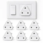 KASHIVAL Baby Safety Socket Plug Covers Child Proof Electrical Outlet Protectors For Home Safety, Durable Abs Plastic Guards For Kids Protection, Essential For Toddlers & Infants (6A Regular, 6, Piece)