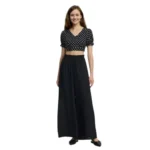 KOTTY Women’s Wide-Leg Trouser|Palazzo Pants|High Waist Flowy Trousers with Drawstring|Lightweight Casual & Travel Wear|Women Trousers Pants