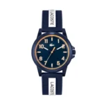 Lacoste Rider Qtz Basic Blue Round Dial Unisex Watch|Blue Silicone Material|Multi Color Band – 2020142