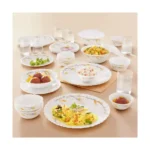 Larah by Borosil 35 Pieces Opalware Dinner Set for Family of 6 (Bella)