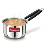 Lifelong Stainless Steel Heavy Bottom Saucepan | 1.5liter, 17cm Saucepan with Handle | Milk & Tea Boiling Pot for Kitchen | Induction & Gas Stove Compatible | Durable and Easy to Clean (LLSSP17)