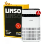 LINSO HUSH HEPA Air Purifier for Home & Bedroom 85 m³/h CADR, 216 Sq. Ft. | A Brand Of UK | Aroma Diffuser, Child Lock & Timer | Quiet Sleep Mode with Filtration for Babies, Pets, Dust & Smoke