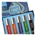 LONDON NOTES Unisex Perfume Gift Set 5x15ml | Long Lasting Fragrance for Men & Women | Sweet, Musk, Floral, Mystic & Timeless Scents | Travel Friendly Perfume Gift Pack for Couples, Him & Her