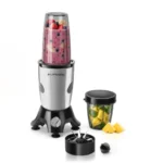 Longway Blixa Nutri Blender 600 W Bullet Mixer Grinder & Smoothie Maker with Stainless Steel Blades & ABS Plastic Body | 22000 RPM | 3 Years Warranty (2 Jars, Silver)