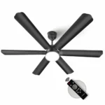 LONGWAY Luminair 1200 mm BLDC Ceiling Fan with Remote Control & LED Light | BEE 5 Star Rated Energy Efficient | Ultra High Speed 6 Blade Anti-Dust Decorative | 5 Years Warranty (Smoked Brown, Pack of 1)