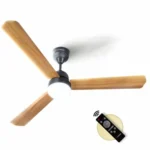 LONGWAY Luminair Max 1200 mm BLDC Ceiling Fan with Remote Control & LED Light | BEE 5 Star Rated Energy Efficient | Ultra High Speed 3 Blade Anti-Dust Decorative Ceiling Fan (Golden Birch, Pack of 1)