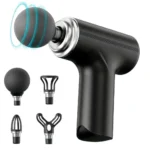 Massage Gun | Massage Machine for Body Pain | 4 Adjustable Heads for Deep Tissue, Muscle Relief for Back, Shoulder & Foot (Black)