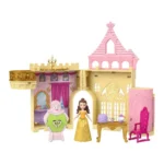 Mattel Disney Princess Toys, Storytime Stackers Belle’s Castle, Stackable Doll House with Small Doll & 9 Pieces, Inspired by the Disney Movie​​​