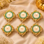 MotiBaClay Diya Tea Light Candles, Handmade Terracotta Diya Candles for Diwali, Pooja, Home Decoration, Festival & Gifting