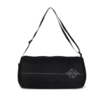 Nivia Basic Polyester Duffle Bag for Men & Women, Side Mesh Pocket, Workout & Training Bag, Suitable for Gym, Fitness, Sports & Travel with Adjustable Shoulder Strap (Black), Capacity-11L