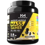 Nutrimuscle Massive Muscle Mass Gainer – 2.5 lbs – Cookies & Cream Flavour – For Muscle, Mass and Strength Gain – Contains Creatine, Complex Carbohydrates and Protein
