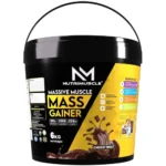 Nutrimuscle Massive Muscle Mass Gainer – 6 Kg | Chocolate Flavour | High Protein Gainer with Whey Protein, Creatine Monohydrate, BCAA & Digestive Enzymes for Mass, Muscle, Power & Strength | For Men & Women