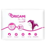 Origami 3 Ply Soft And Highly Absorbent Toilet Tissue Paper | 100% Natural Virgin Cellulose Fiber – Pack of 12 (140 Pulls Per Roll, 1680 Sheets)