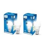 Philips Ace Saver 9 Watt LED Bulb, Base B22 (Cool Day Light), Pack of 2