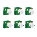 Philips Starfit 5 watt Concealed JB LED downlighter for Ceiling with 3 inch Cut-Out (Cool Day Light, Pack of 6)