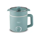 Pigeon by Stovekraft Swift Plus Multi-Cook Kettle 1.5L, with Steamer, Egg Rack – Blue | Double Layered | Food Grade Stainless Steel Inner wall | Glass Lid | Auto Shut-off