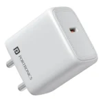 Portronics 40W Adapto 40AVS GaN Type C Fast Charger, AVS & PPS Technology, 60W Peak Output, BIS Certified, Compatible with iPhone, Samsung, MacBook, iPad & Tablets (White)