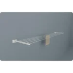 Powder Coated Metal Cloth Drying Stand Foldable for Wall Mounted/Cloth Drying Rack/Clothes Hanger for Home Or Balcony with 50 Feet Rope and Fasteners Set (1)