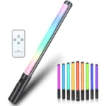 Powerpak RGB-07 20W Handheld RGB Color LED Stick Light | Luminous 2000lm | Adjustable Color Dimming 3000K to 6500K | Built-in 5200mAh Rechargeable Battery | Photography Light with Remote Control