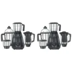 Prestige Iris Plus 750 W Mixer Grinder With 4 Jars (3 Stainless Steel Jars+ 1 Juicer Jar) 4 Super Efficient Stainless Blades 2 Years Warranty Black, 750 watts (Pack of 2)