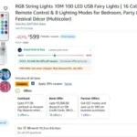 RGB String Lights 10M 100 LED USB Fairy Lights