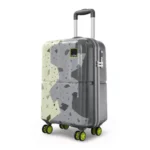 Safari Tazzo 8 Wheels 55cm Cabin Size Trolley Bag, Hard Case Polycarbonate, 360º Wheeling Small Carry-on Luggage, Suitcase for Travel, Trolley Bags for Travel, Printed