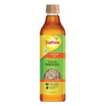 Saffola Cold Pressed Sesame Oil | Unrefined, 0 trans fat, Chemical free | Helps Lower Cholesterol, Goodness of Omega 6 & Authentic Seed Flavour | 1L Pet Bottle