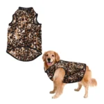 Sage Square Funky Soft Material Dog T-Shirt | Cool/Funky Print Pet | Soft Light Weight | Comfortable & Breathable Dog Clothing | Trendy Vest Outfit (Leopard Print) (Large – 20inch)