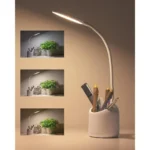 SaleOn Rechargeable LED Study Lamp with Pen Stand & Mobile Holder | Touch Control Table Lamp with 3 Light Modes for Study Desk, Bedside, Office | USB Charging | 6 Month Warranty Included (X2)