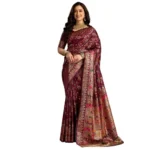 Satrani Women’s Silk Weaving Banarasi Saree with Unstitched Blouse Piece