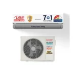 Sharp 1.37 Ton 3 star, New Star Rated, Split AC (4 Way Swing, 100% copper, Hi-Tech Inverter Compressor, 7-1 Convertible, Turbo cool, Dust filter, AH-SI17V3B-GCN, White)
