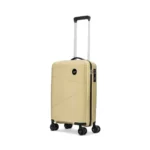 Skybags Swirl Cabin Trolley Bag 56cm | Small Hard Luggage | 8 Wheels Suitcase for Travel | 3-Digit Combination Lock with Anti-Theft Zipper | Polypropylene | 3 Years Warranty – Unisex (Beige)