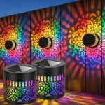 Solar Powered Mandala Projector Lamp with 7 Colour Changing Night Decor