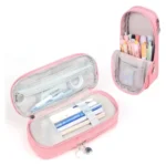 Storio Pencil Box Pouch for School Kids Girls & Boys Aesthetic | Cute Stationary Compass Box Case Organiser | Large Capacity, Cute Standing – Color as per Availability
