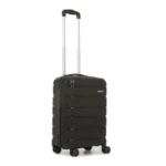 Teakwood Leathers Unisex Trolley Bag, Hard Cabin Trolley Small, 55 CM Polypropylene Trolley Bag for Travel, Lock System 360° 8 Rotating Wheel (S, Black)