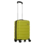 Teakwood Unisex Trolley Bag, Hard Cabin Trolley Small, 55 CM Trolley Bag for Travel, Lock System 360 Degree 8 Rotating Wheel (S, Lime Green)