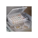 Transparent Jewellery & Accessories Storage Box with Removable Compartments – Multi-Grid Plastic Organizer Case for Earrings, Beads, Rings, Craft Supplies and Small Items Storage (30 box)