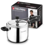 TriPro Triply Stainless Steel 5 Litres Inner Lid Pressure Cooker, Bakelite Safe Grip Handle, Healthy Cooking, Even and Faster Heat Distribution, Easy to Clean – Induction and Gas Stove Ready