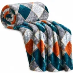 VAS COLLECTIONS 280 GSM Flannel Blanket for Double Bed, Ultra Soft Plush Fleece Blanket, Warm & Cozy Heavy Winter Blanket, Breathable AC Blanket, for Home & Hotel, 220 x 230 cm – Deep Teal