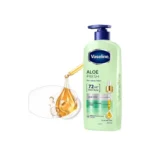Vaseline Aloe Fresh Body Lotion,24 HR Long Lasting Moisturisation with Aloe Vera extract and Menthol 400ml