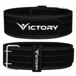 VICTORY Weight Lifting Belt, Genuine Leather Weight Lifting Belt 4″ inch Durable Comfortable Lower Back Support for Men Women | Body Fitness Gym Back Support Weightlifting Belt (Black, Xl)