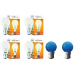 wipro 10W B22D LED Cool Day White Bulb, Pack of 4 (Garnet) Glass Safelite N10004 B22 0.5-Watt Led Night Lamp (Pack Of 2, Blue)
