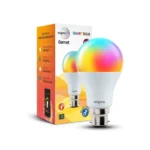 wipro 9-Watt B22 WiFi Smart LED Bulb with Music Sync (16 Million Colours + Warm White/Neutral White/White) (Compatible with Amazon Alexa and Google Assistant), Standard (NS9400)(Pack of 1)