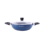 Wonderchef Galaxy Kadhai with Lid 24 cm, 2 litres, Midnight Blue, 2 Years Warranty