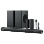 ZEBRONICS Juke BAR 9900 Soundbar, 725 Watts, DTS X, Dolby Atmos, 5.2.4 CH, 2X Wireless (Subwoofer & Satellites), BT v5.3 | HDMI eARC | Optical in | AUX | USB, RGB LED, Wireless UHF Mic, Deep Bass